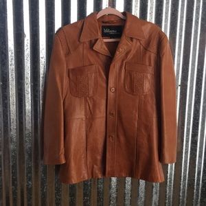 Vintage Wilsons suede & leather jacket in brown